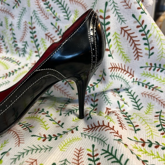 Caesar Paciotti Black Leather Heels. Iconic Dagger Emblem. Size 37 - Picture 4 of 13